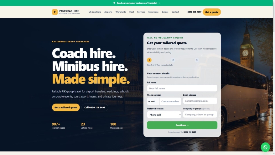 primecoachhire.com